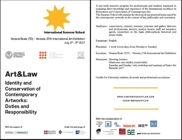 Art & Law - Identity and Conservation of Contemporary Artworks